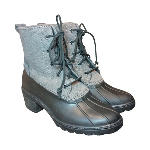 Sperry Women's Saltwater Heel Grey Duck Boots (8.5) - Picture 5 of 11